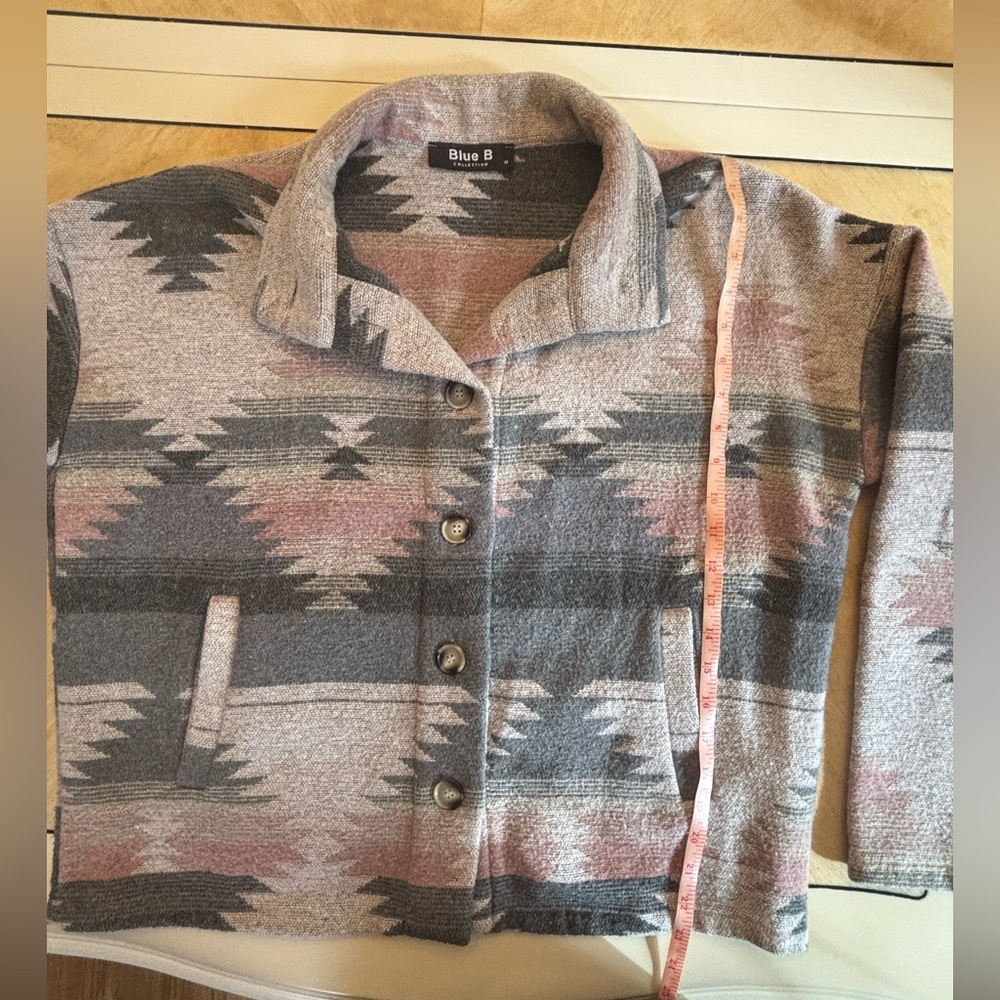 Southwestern Patterned Button-Up Jacket - Picture 7 of 10